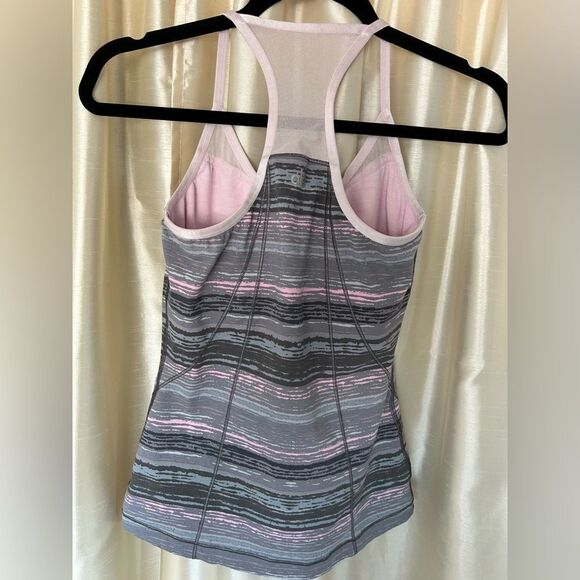 ALO Yoga CoolFit Tank EUC Size Small Pink and Gray - Picture 2 of 6